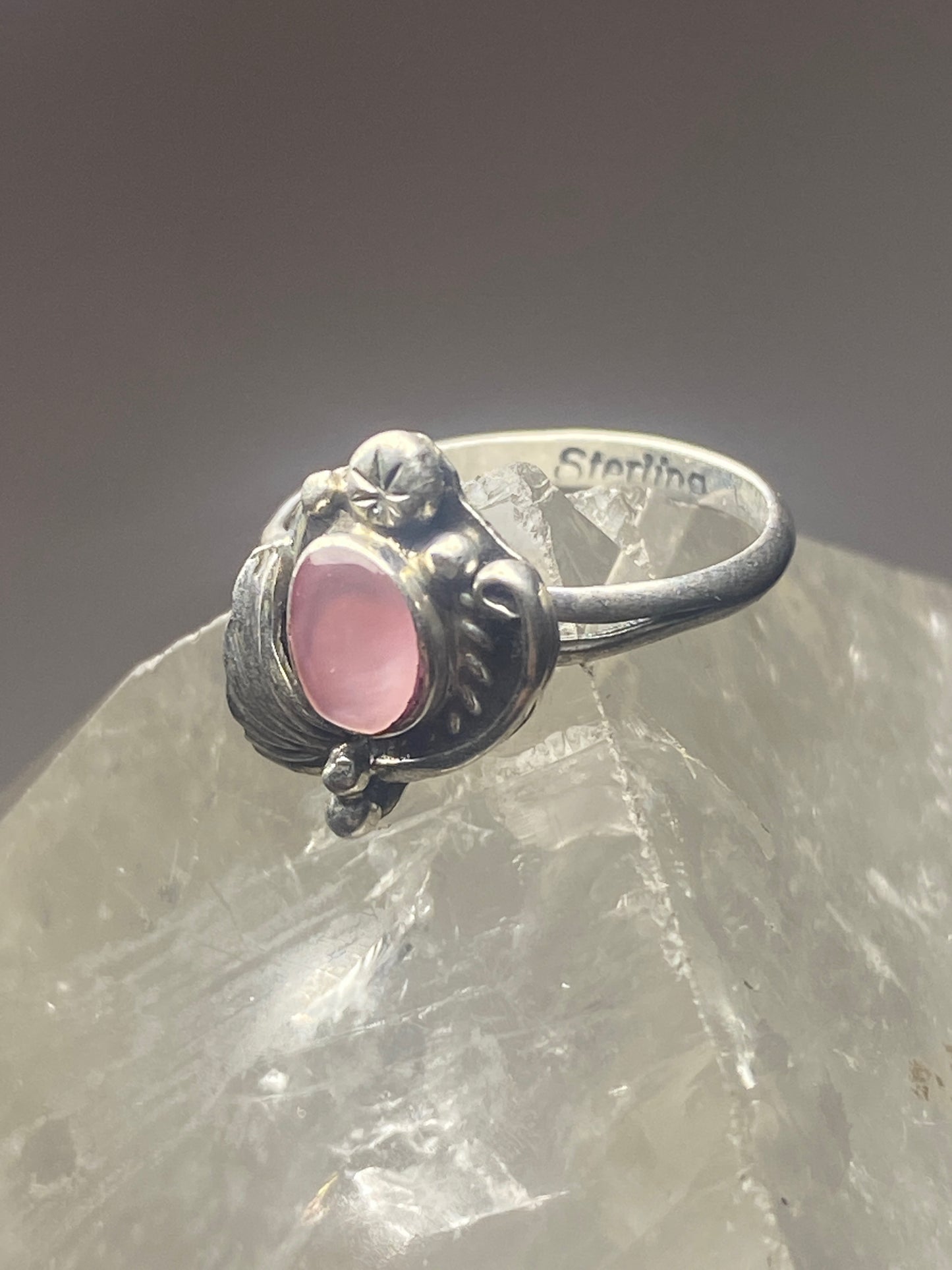 Mother of pearl Ring southwest pinky sterling silver women girl t