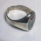 Sunrise ring sunset band turquoise coral chips seagull southwest sterling silver women men AS IS
