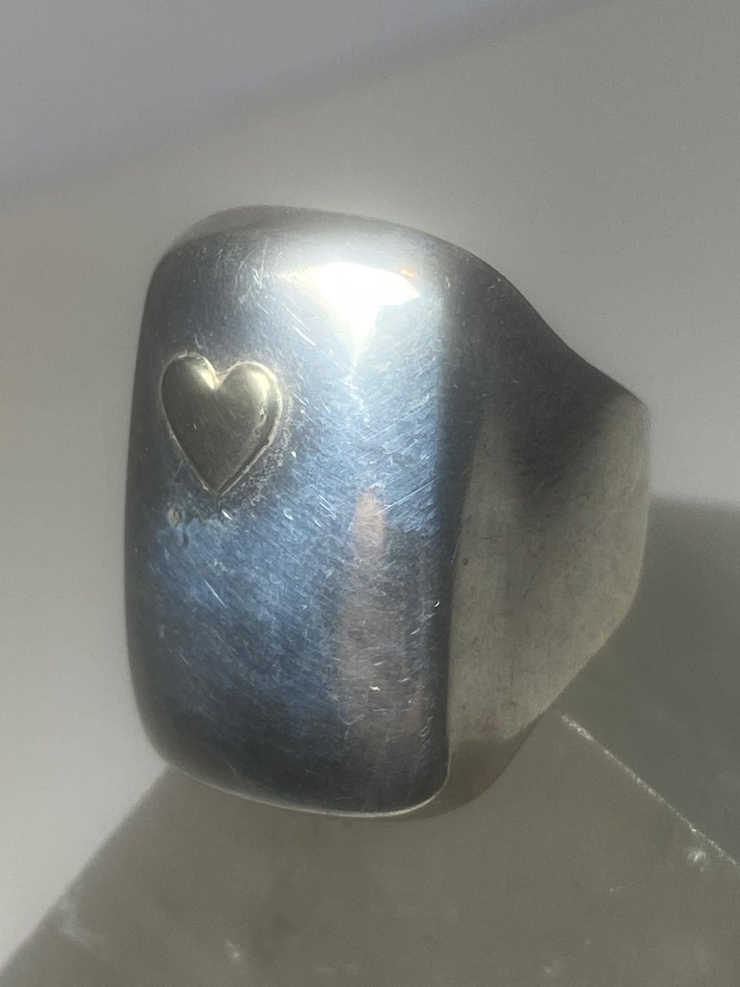 Heart ring knuckle love band sterling silver women