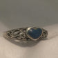 Vintage Sterling Silver Heart Blue Lapis Ring Size 6  1.9g