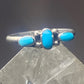 Turquoise Ring petite point southwest pinky sterling silver women girl df