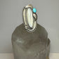 Mother of pearl long ring turquoise size 8 Navajo sterling silver women