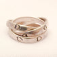 Vintage Sterling Silver Rolling Ring with Heart Design Size 6.25