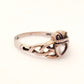 Vintage Child's Claddagh Sterling Silver Ring with Clear Stone Size 2.25