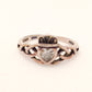 Vintage Child's Claddagh Sterling Silver Ring with Clear Stone Size 2.25