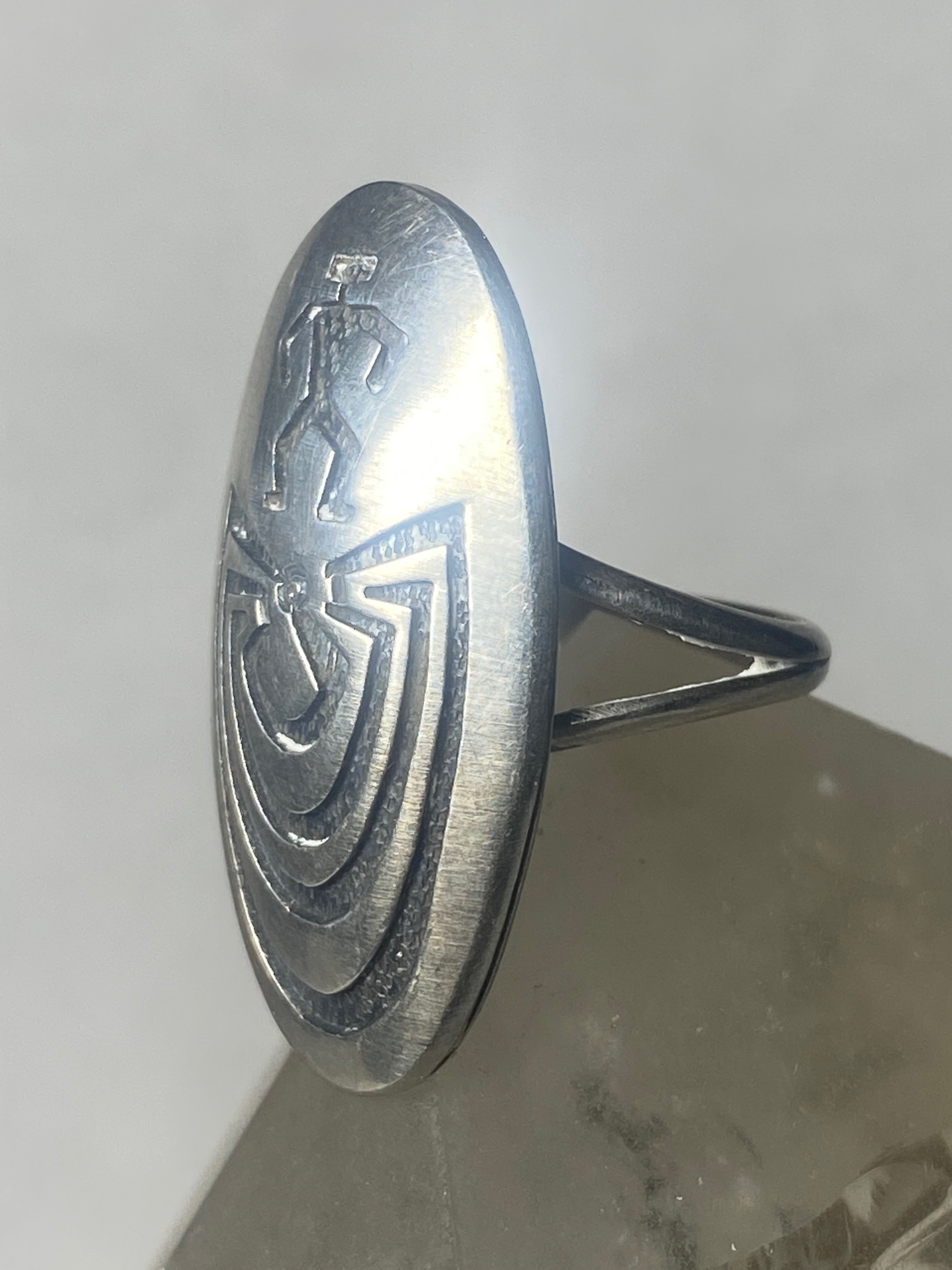 Man in the Maze ring sterling silver women IHMSS SpiritbeadNW