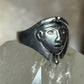 Face ring size 8 Egyptian style Pharaoh  sterling silver women
