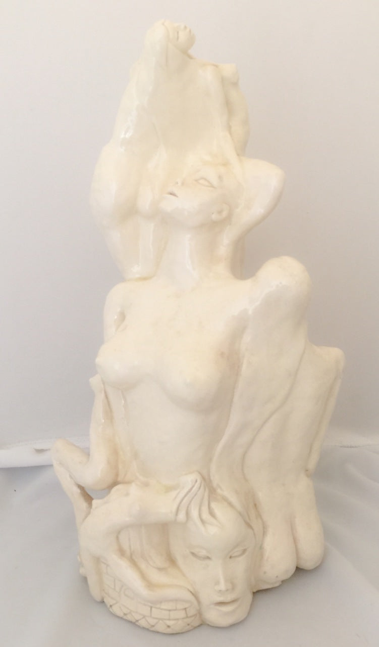 Porcelain Figurative Sculpture "Rotation"