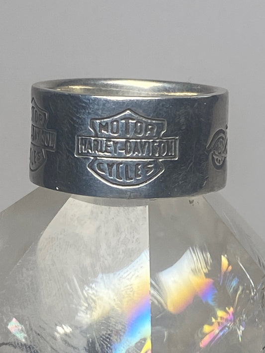 Harley Davidson ring biker band motorcycle sterling silver women men