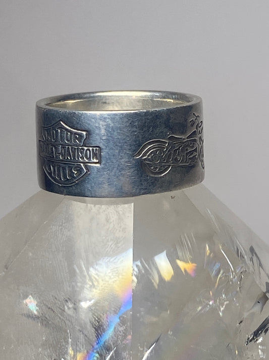 Harley Davidson ring biker band motorcycle sterling silver women men