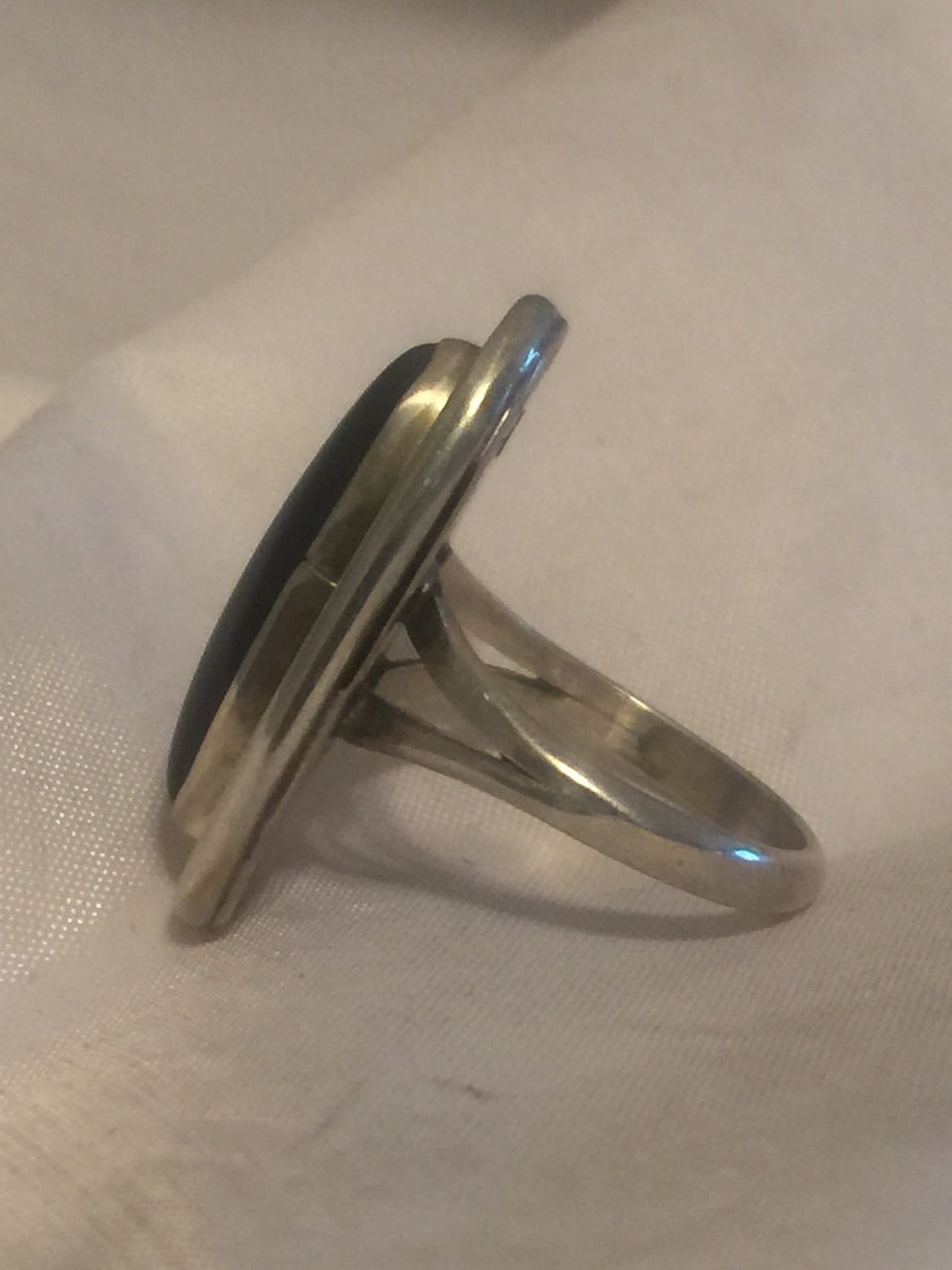 Vintage Sterling Silver Onyx Southwest Tribal Ring Size 5.5 5.4g