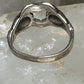 Hand holding heart ring marcasite size 6.50 leaves band sterling silver women