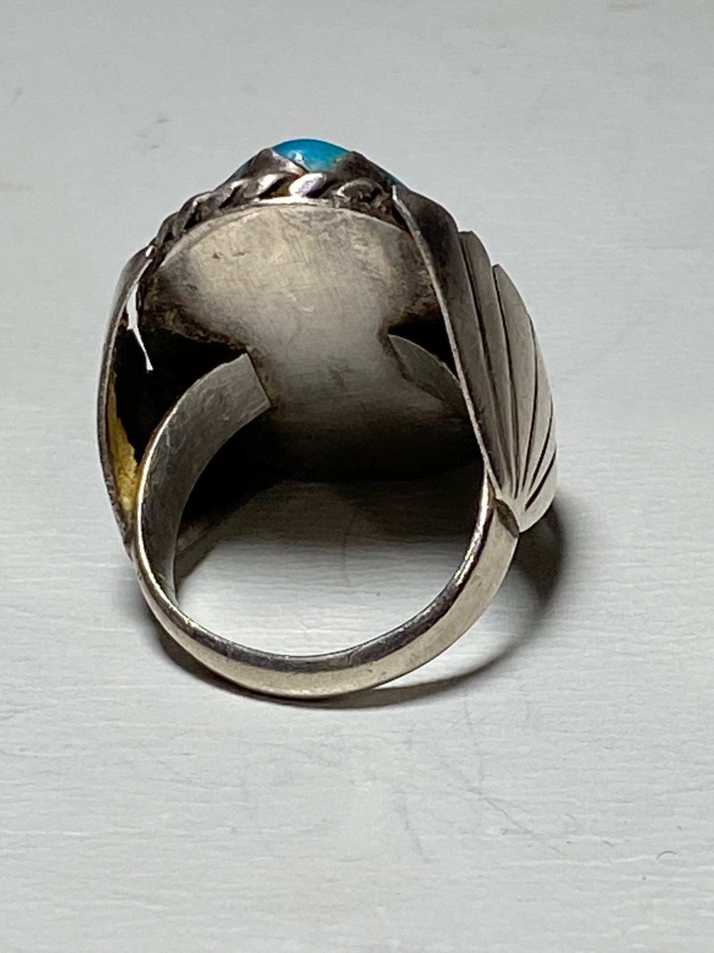 Turquoise ring Navajo southwest tribal sterling silver women