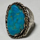 Turquoise ring Navajo southwest tribal sterling silver women