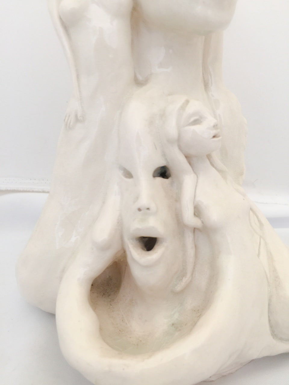 Porcelain Figurative Sculpture "Faces"