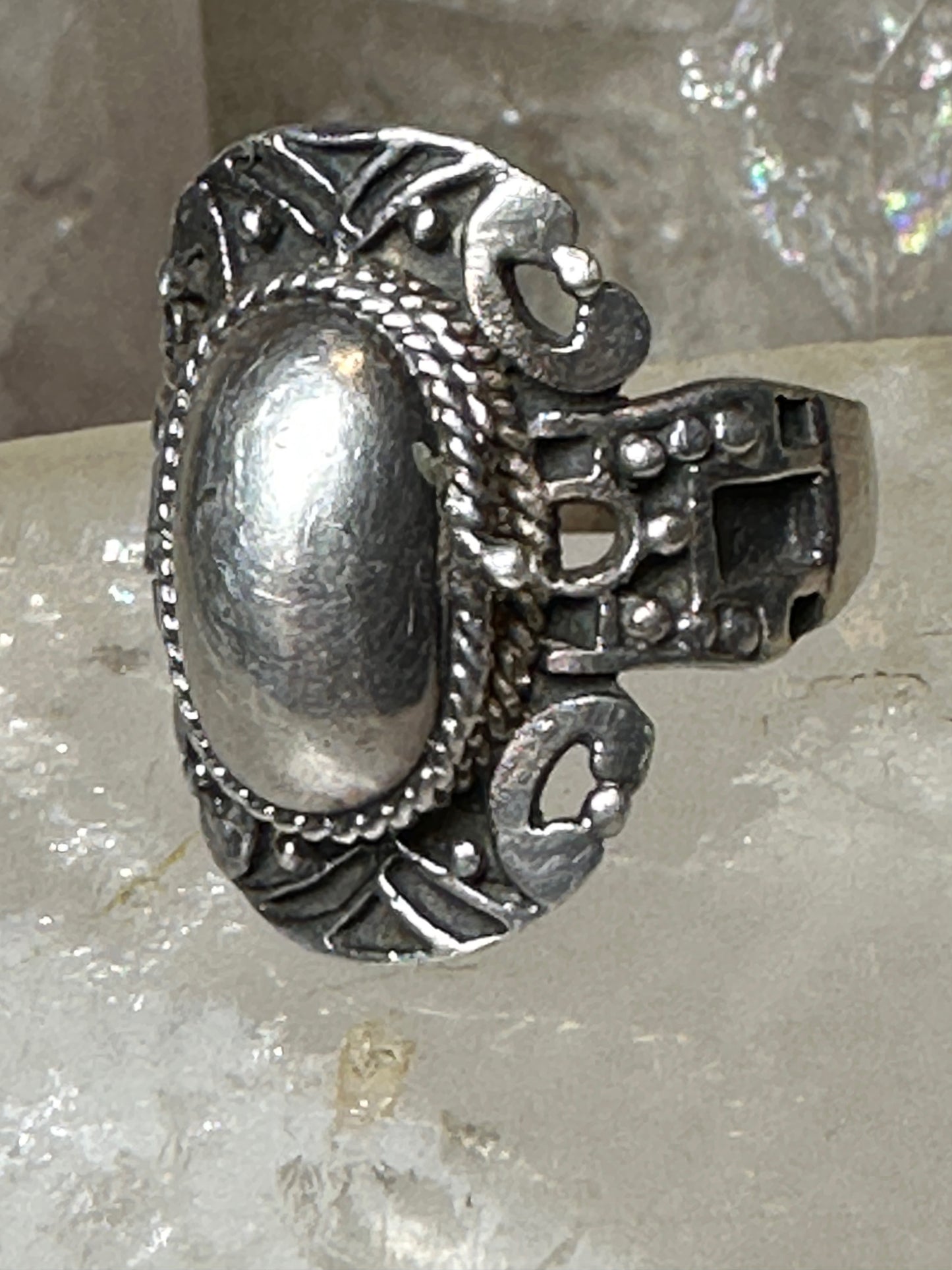Poison ring size 7.25 silver locket  sterling silver women