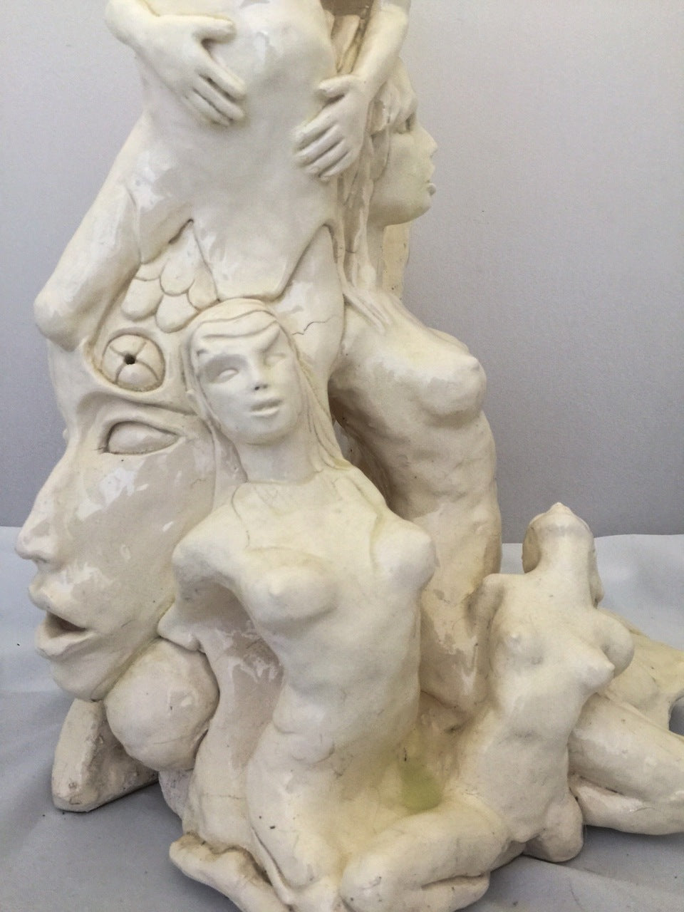 Porcelain Figurative Sculpture "Cycles"