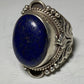 Blue Lapis ring size 7.50 tribal sterling silver women men