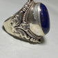 Blue Lapis ring size 7.50 tribal sterling silver women men