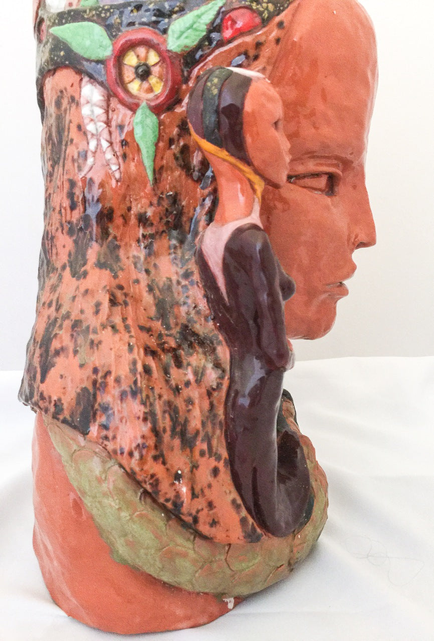 Figurative Sculpture in Black Mountain Clay Together