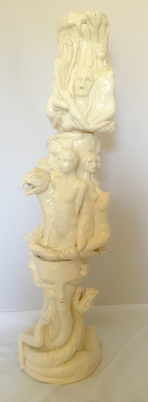 Totem Figurative Porcelain Sculpture