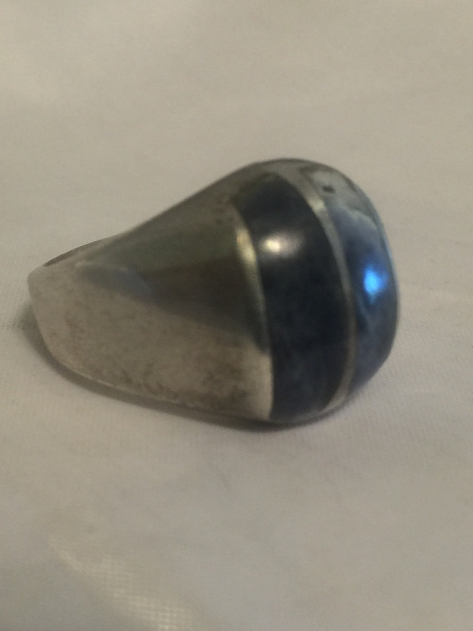 Vintage Sterling Silver Blue Lapis Ring Size 9.75  17.1g MEN MEXICO