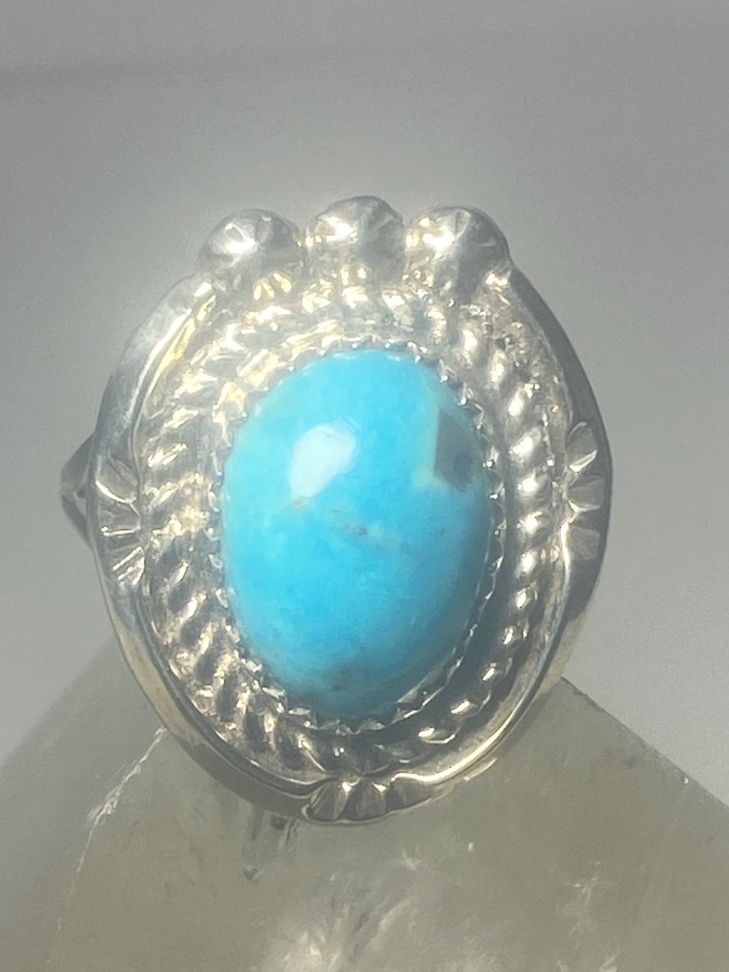 Turquoise ring southwest sterling silver women girls