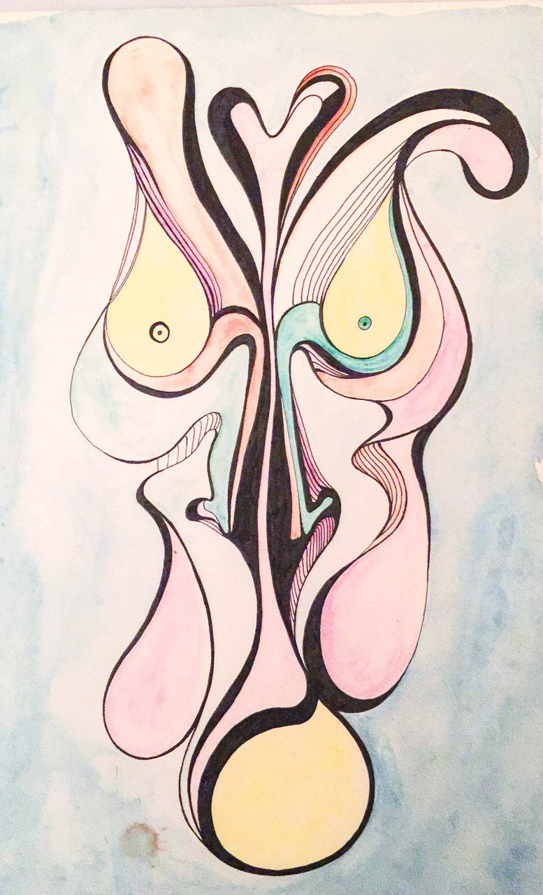 Original Watercolor Painting on Paper "Double Vision"