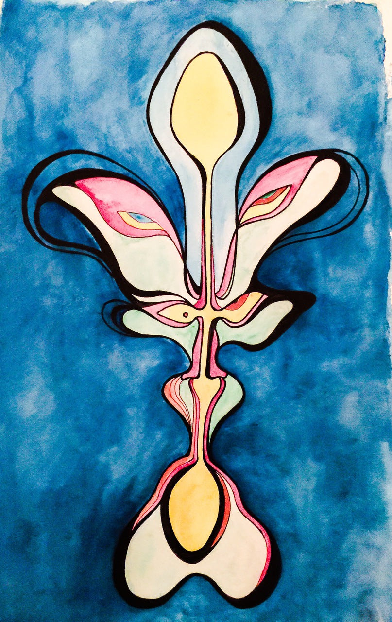 Original Watercolor on Strathmore Rag Paper "Tulip"