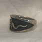 Vintage Sterling Silver Lizard Salamander Ring Band   Size 8.25   9.7g