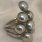 Vintage Sterling Silver Ring Band Bubbles  Size 6    8.8g