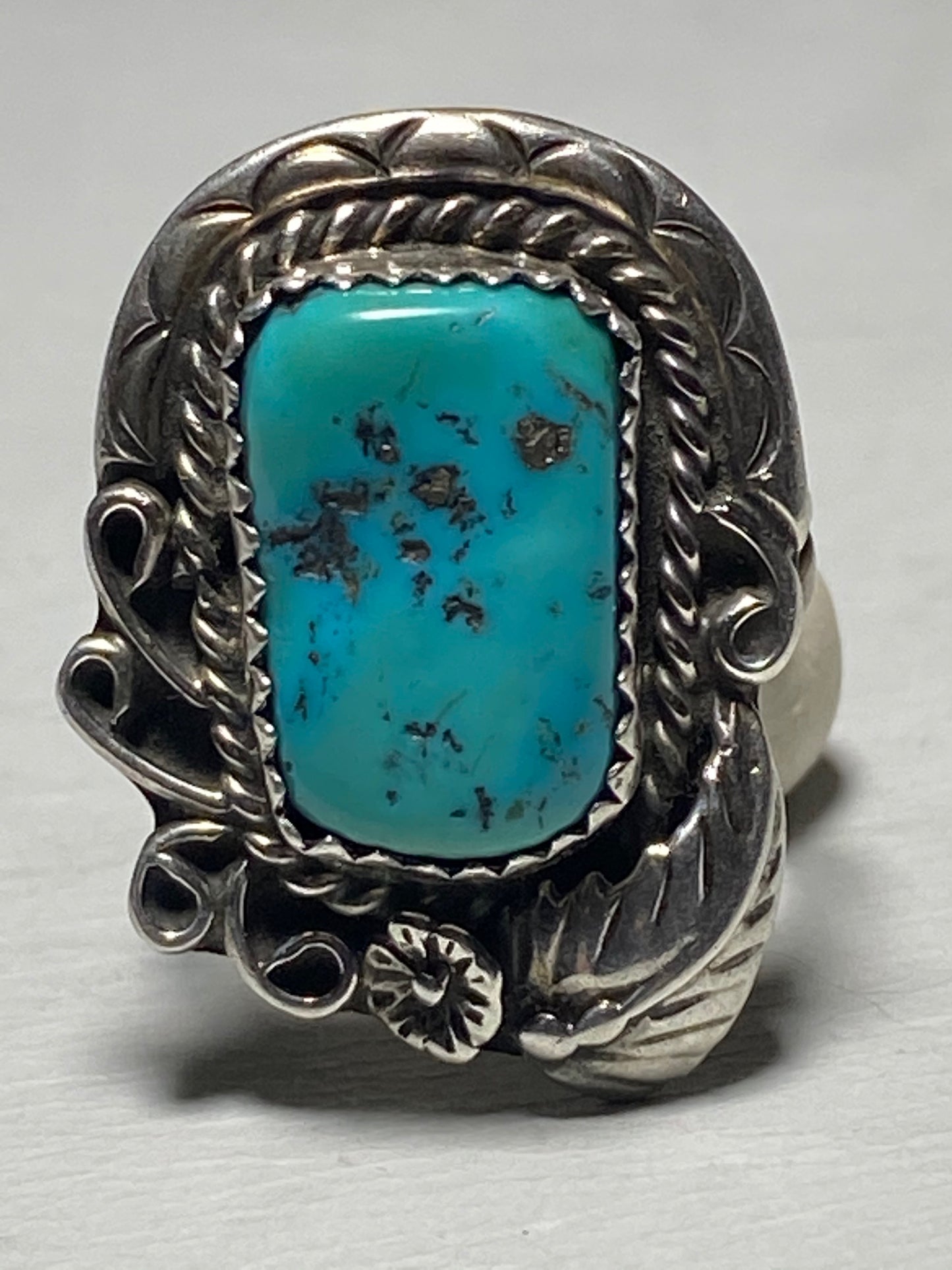 Turquoise ring Navajo pinky southwest sterling silver women girls