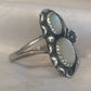 Vintage Sterling Silver Southwest Tribal Mother of Pearl Ring  Feather Size 6.75  3g