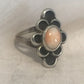 Vintage Sterling Silver Southwest Tribal Mother of Pearl Ring Size  7.5  4.3g