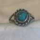 Vintage Sterling Silver Southwest Tribal Turquoise Ring Baby Size 1 2g