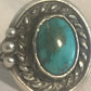 Navajo Turquoise Ring Vintage Sterling Silver  Size 5.5  3.8g Pinky Children