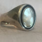 Vintage Sterling Silver Mother of Pearl Ring Size 12  8g  Men