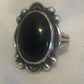 Vintage Sterling Silver Ring Lot Onyx Mexico Size 5.25  4.2g Pinky