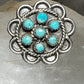 Zuni ring Turquoise size 8 petite point southwestern sterling silver women