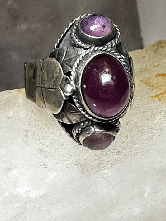 Amethyst poison ring size 8  sterling silver sterling women