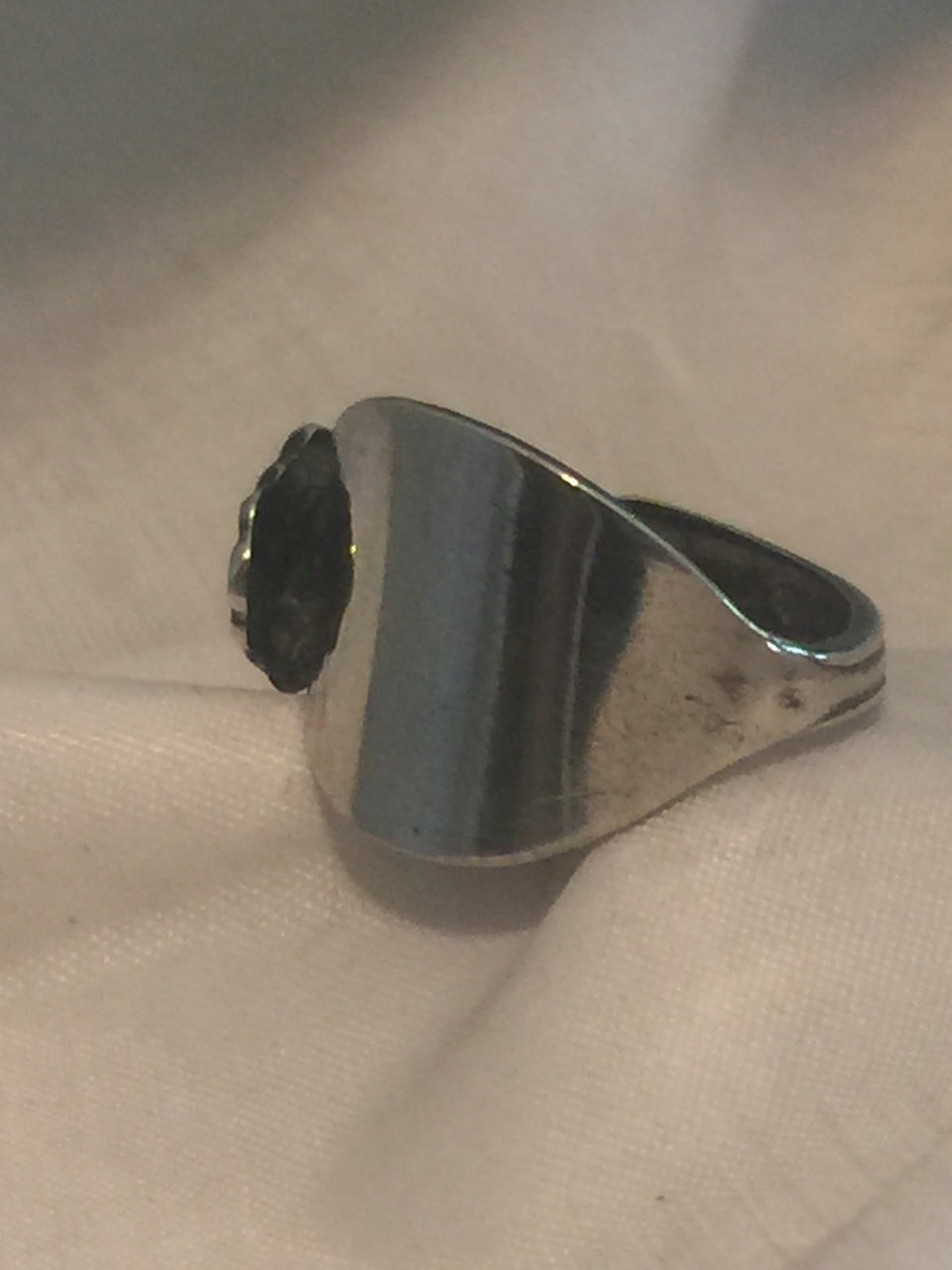 Vintage Sterling Silver Spoon Ring  ADJ Size 6.50- 7.50 3.2g