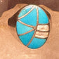 Navajo ring size 10.50 turquoise MOP  N Lee sterling silver sterling women