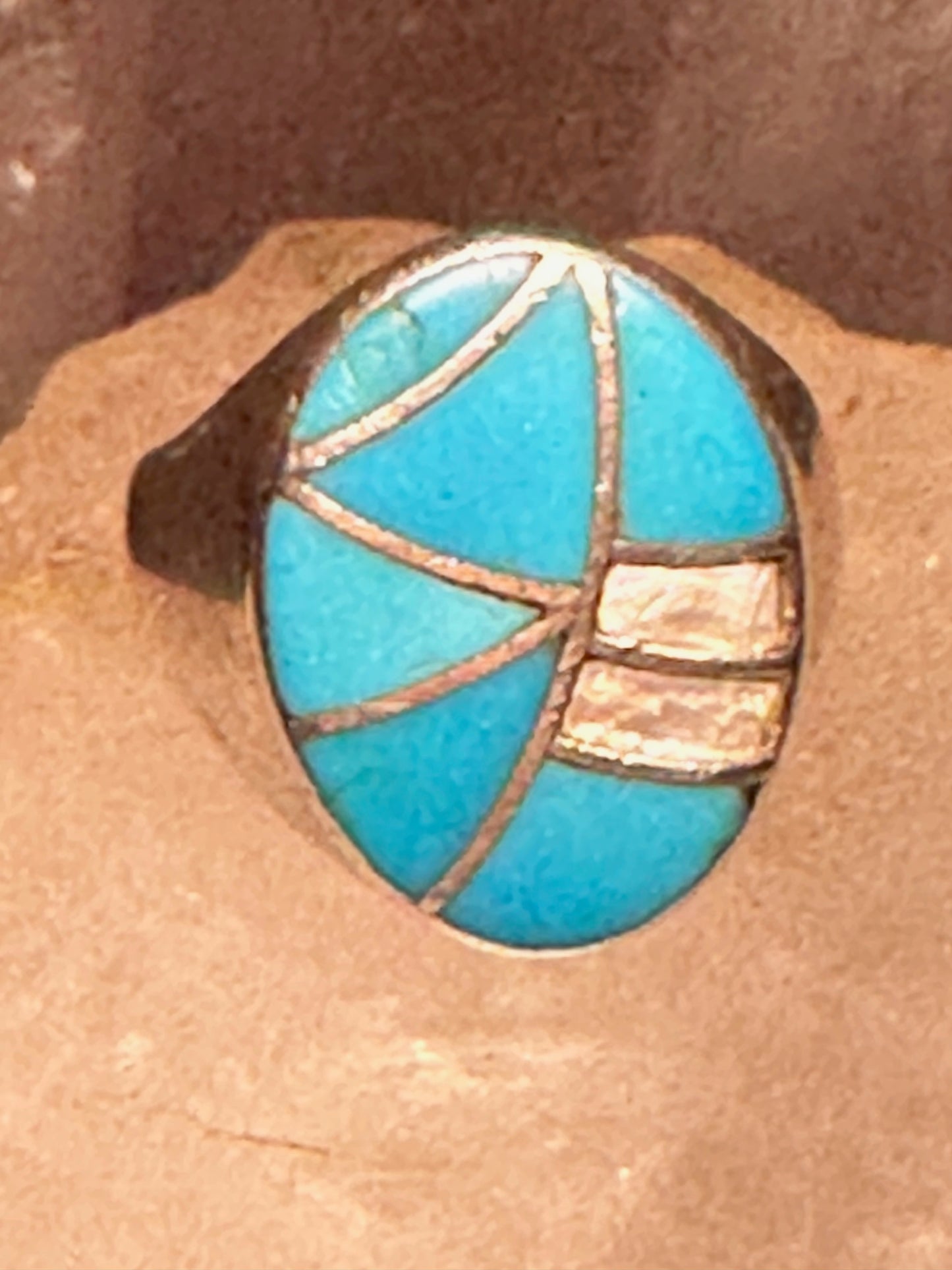Navajo ring size 10.50 turquoise MOP  N Lee sterling silver sterling women