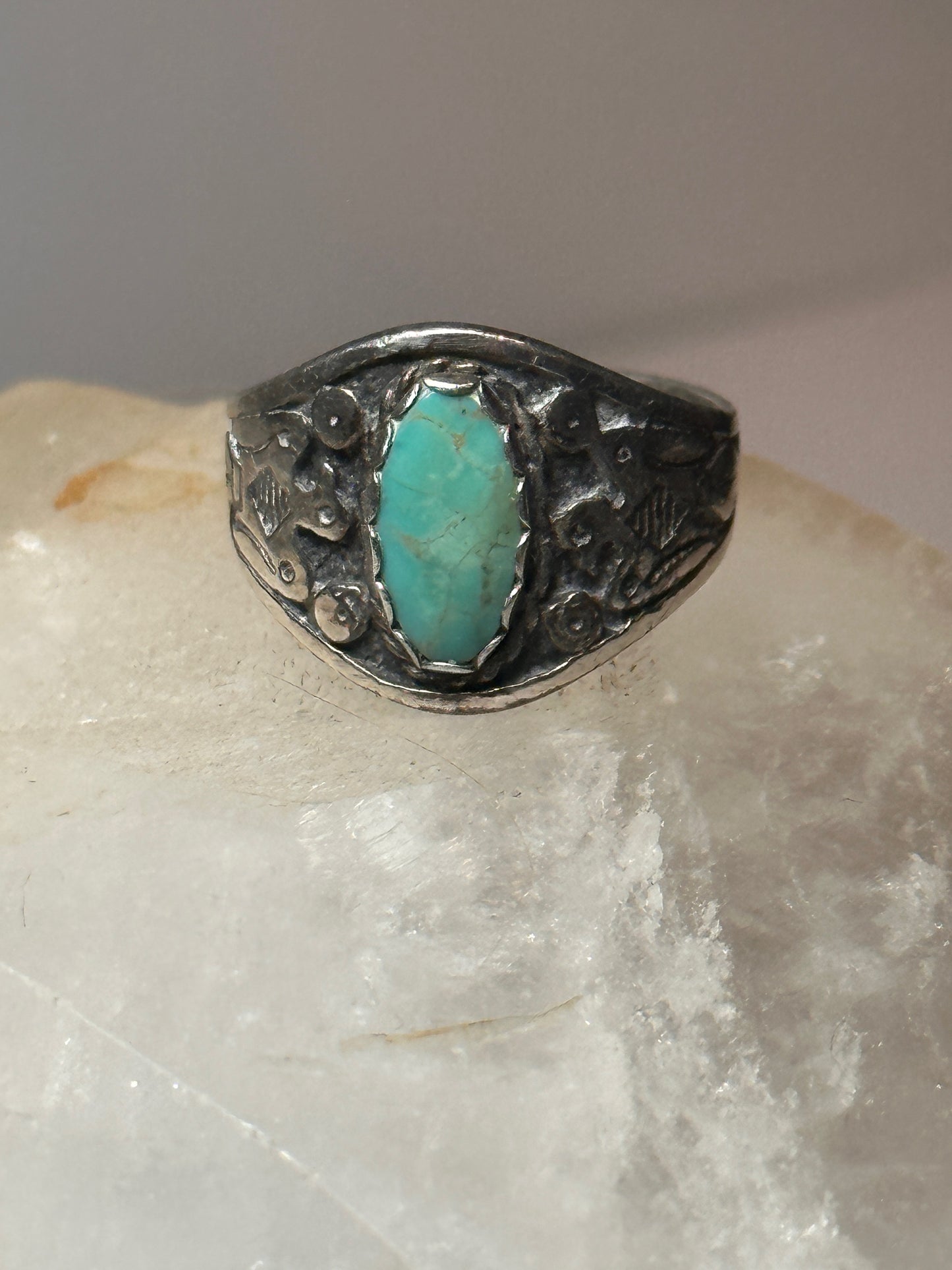 Phoenix ring size 8.75 turquoise Navajo sterling silver women men
