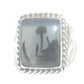 Agate Ring Sterling Silver Southwest Size 8.25