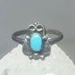 Turquoise ring southwest pinky floral leaves blossom baby children women girls c