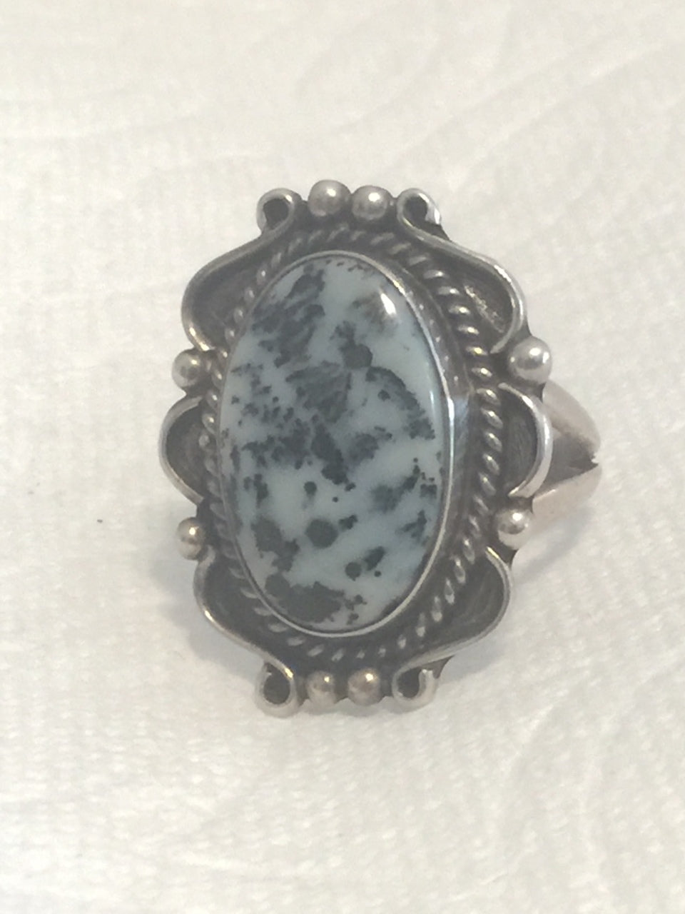 Navajo Sterling Silver Native American Tribal Ring   Size  8   8.9g