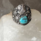 Eagle ring size 10.50 turquoise feather band Navajo sterling silver women men