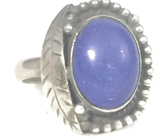 Navajo Blue Lapis Ring Sterling Silver Size 7.25
