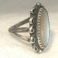 Vintage Sterling Silver Southwest Tribal Mother Of Pearl  Ring Size  6.25 4.1g